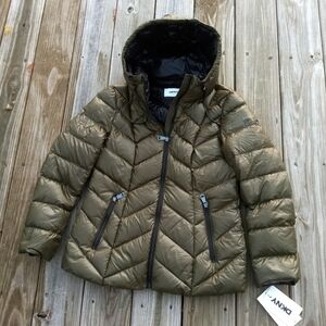 DKNY Women's Olive Puffer Jacket